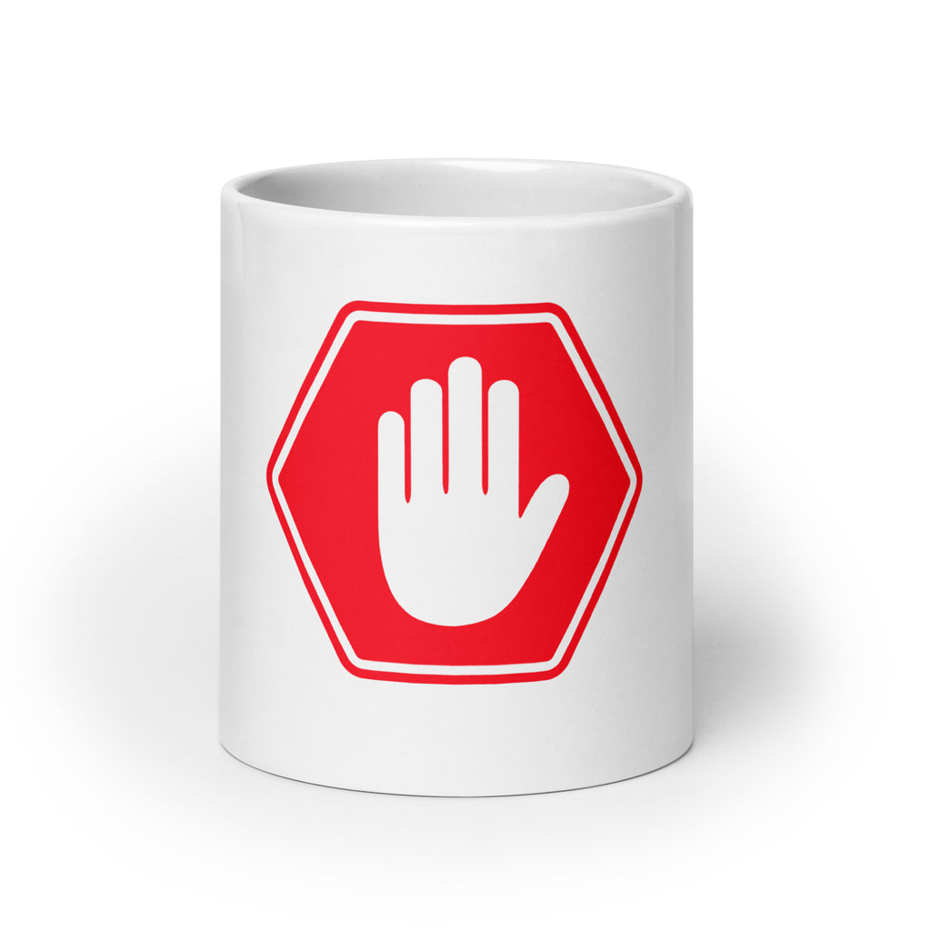 Stop Fkng White glossy mug