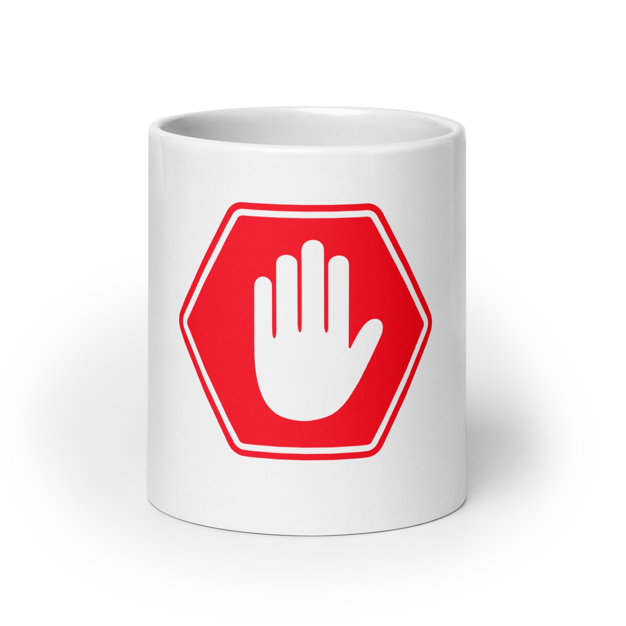 Stop Fkng White glossy mug