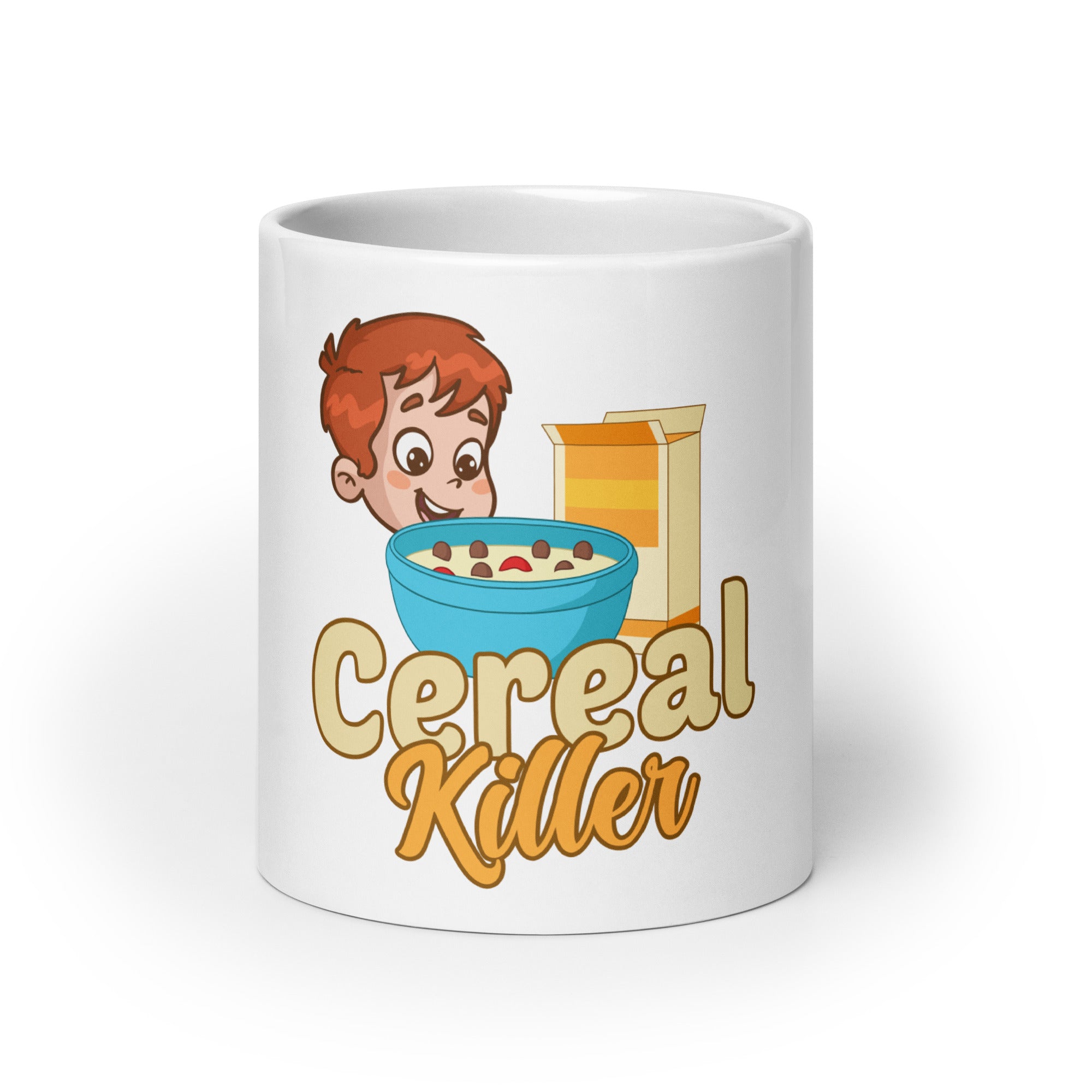 Cereal Killer White glossy mug