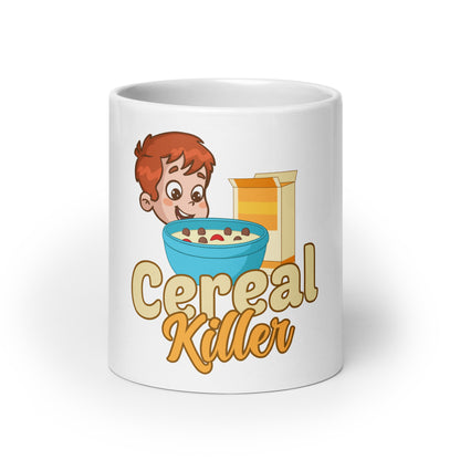 Cereal Killer White glossy mug