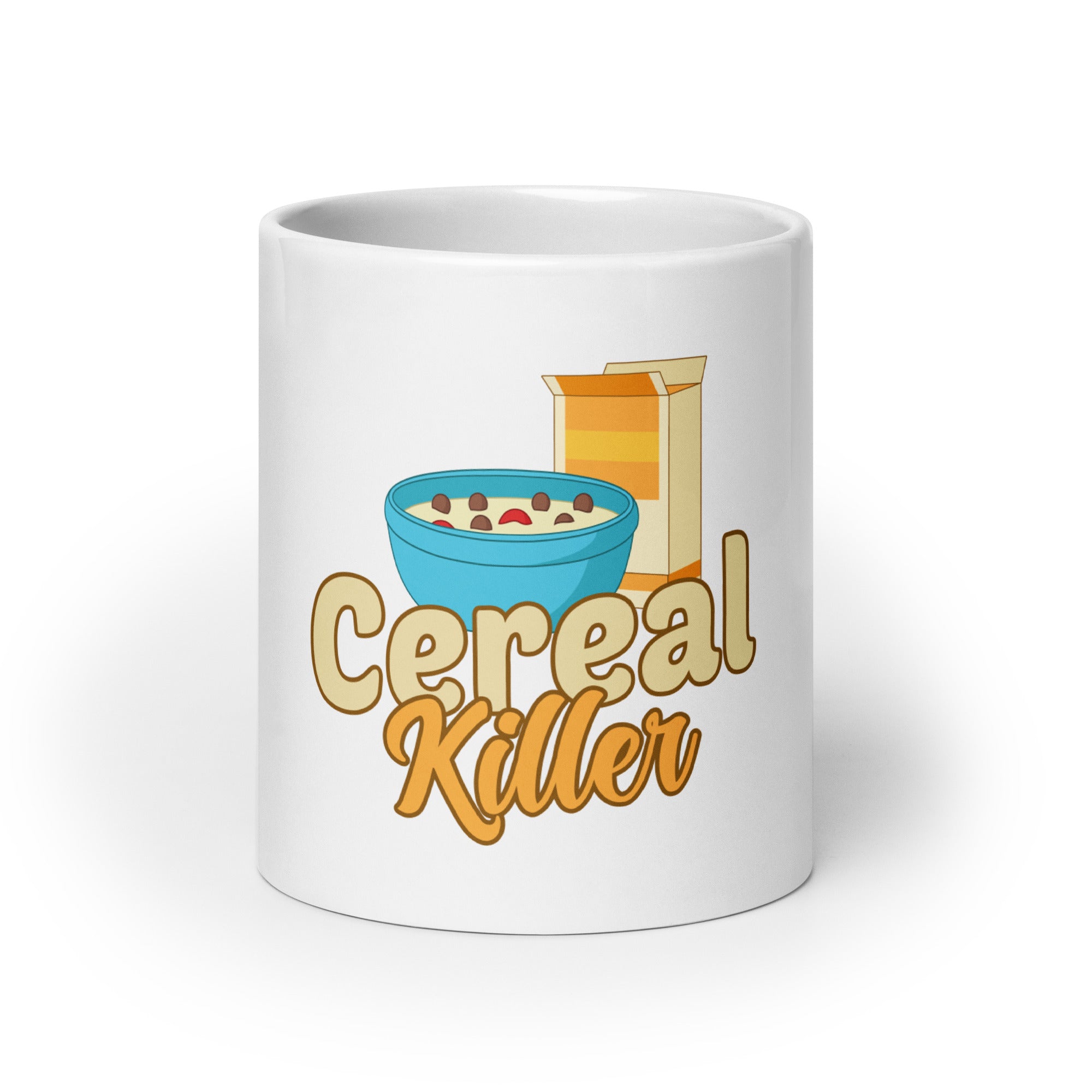 Cereal Killer White glossy mug