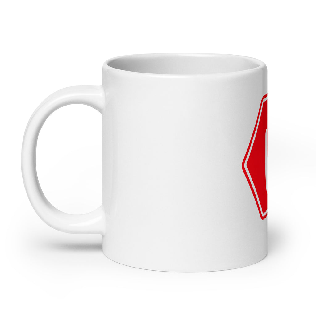 Stop Fkng White glossy mug