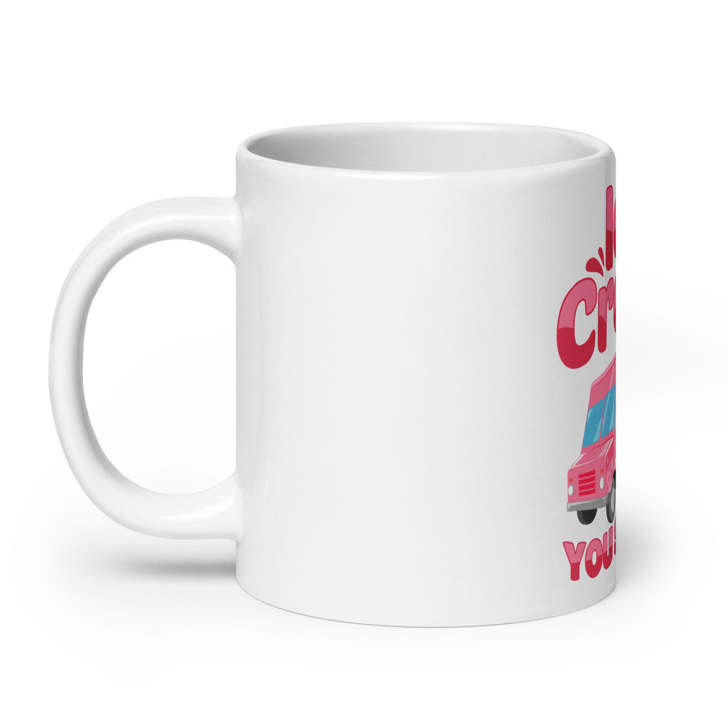 Ice Cream You Scream White glossy mug