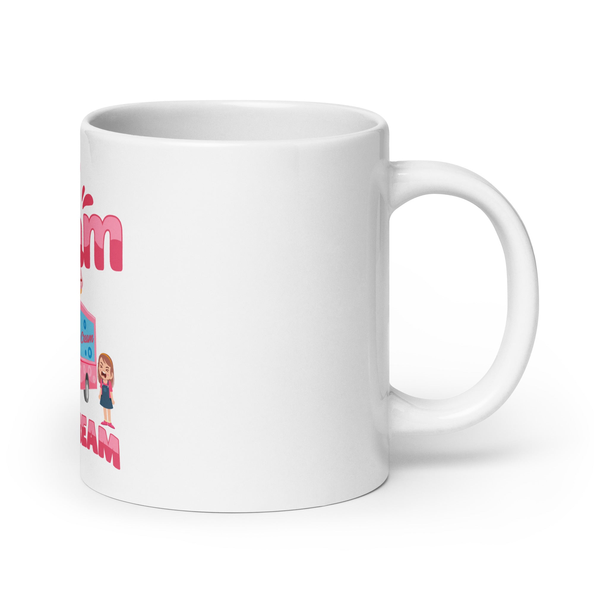 Ice Cream You Scream White glossy mug