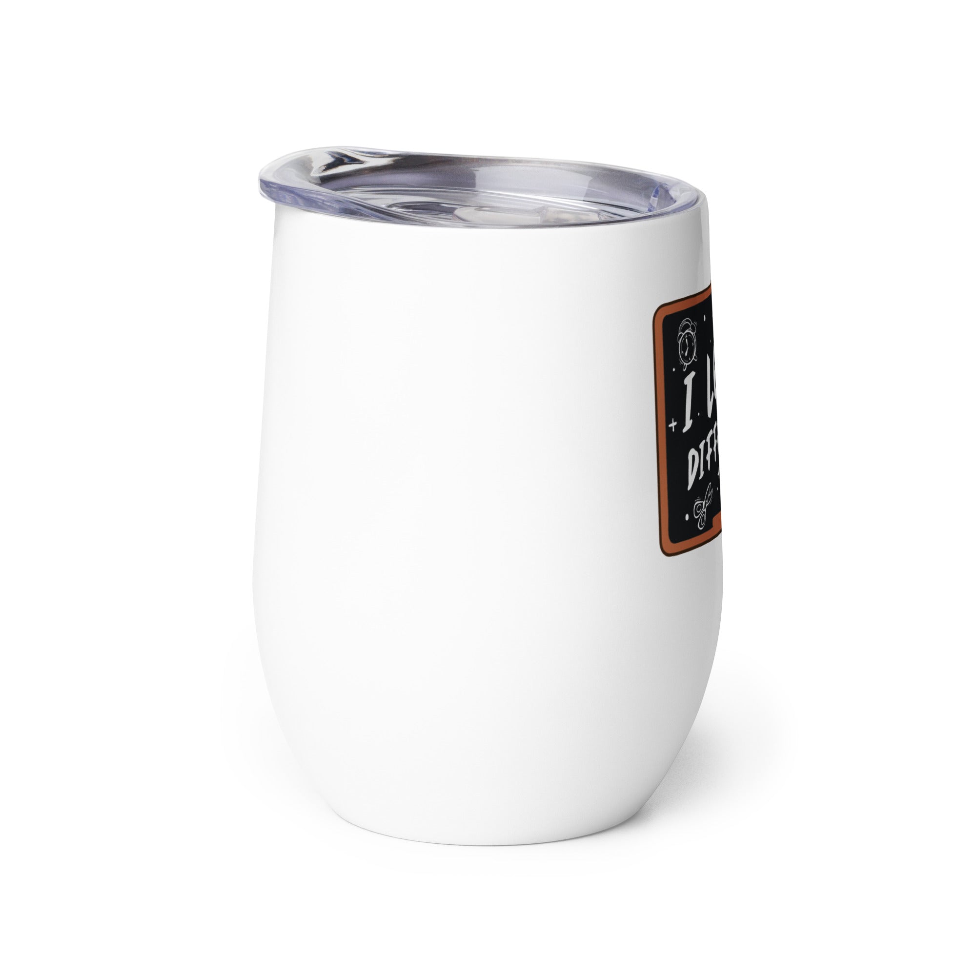 I Learn Differently Wine tumbler