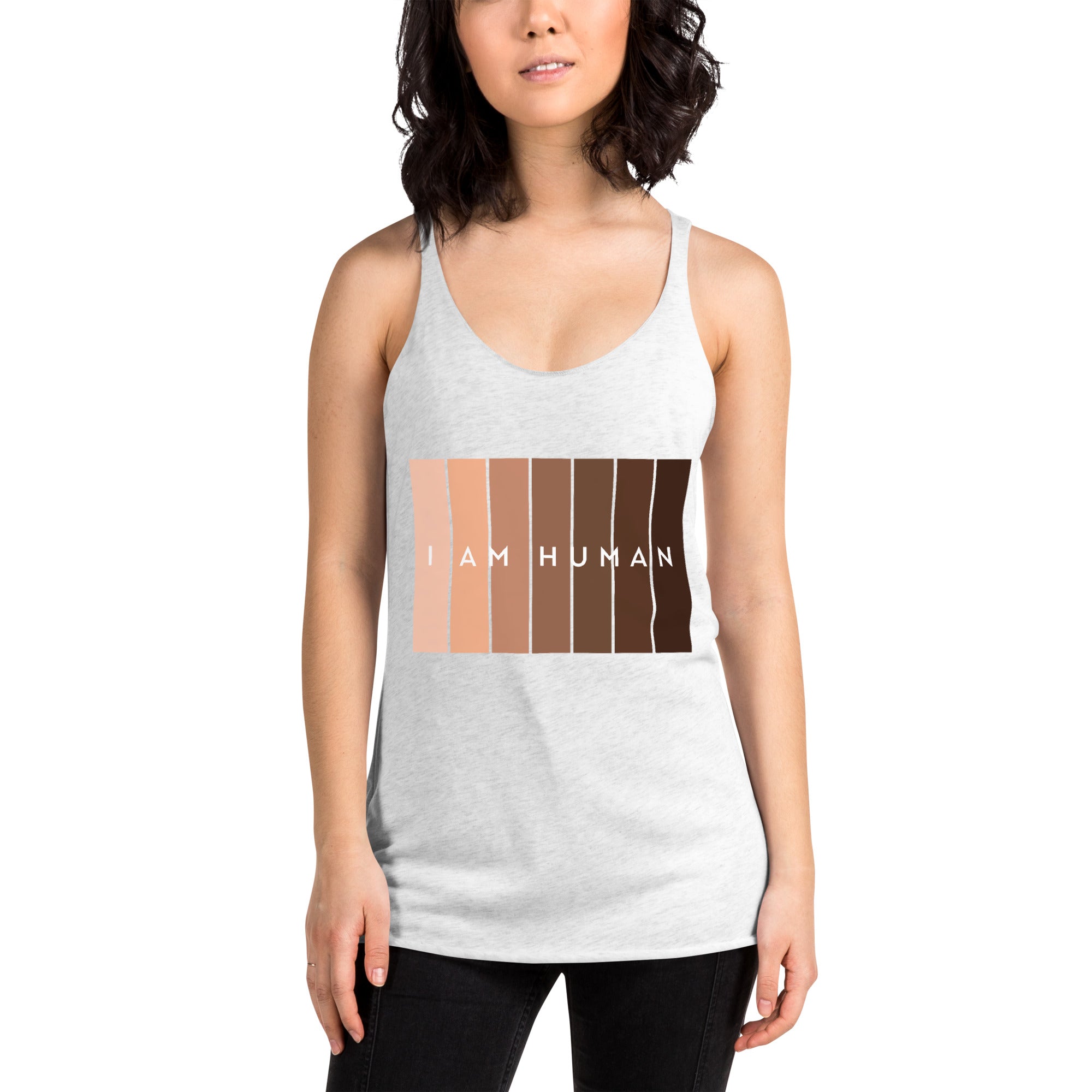 I Am Human Women's Racerback Tank