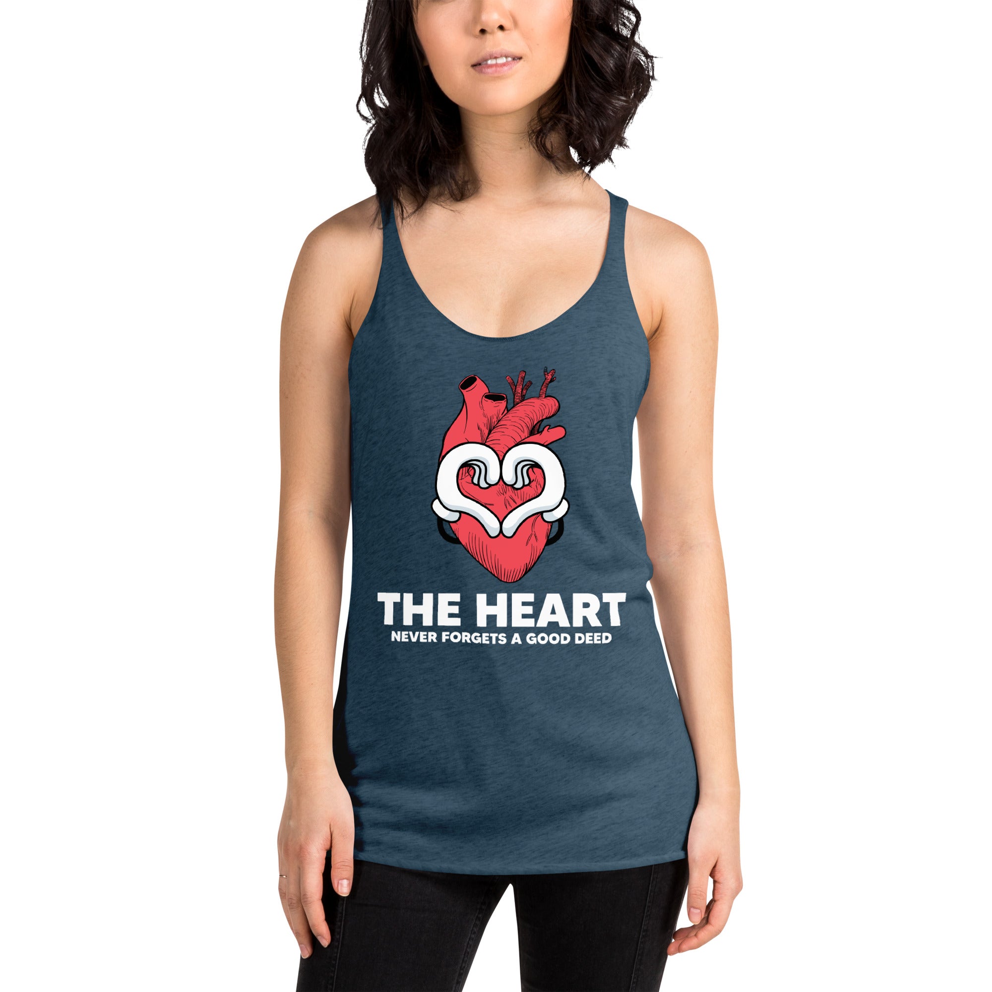 The Heart Never Forgets A Good Deed Women's Racerback Tank