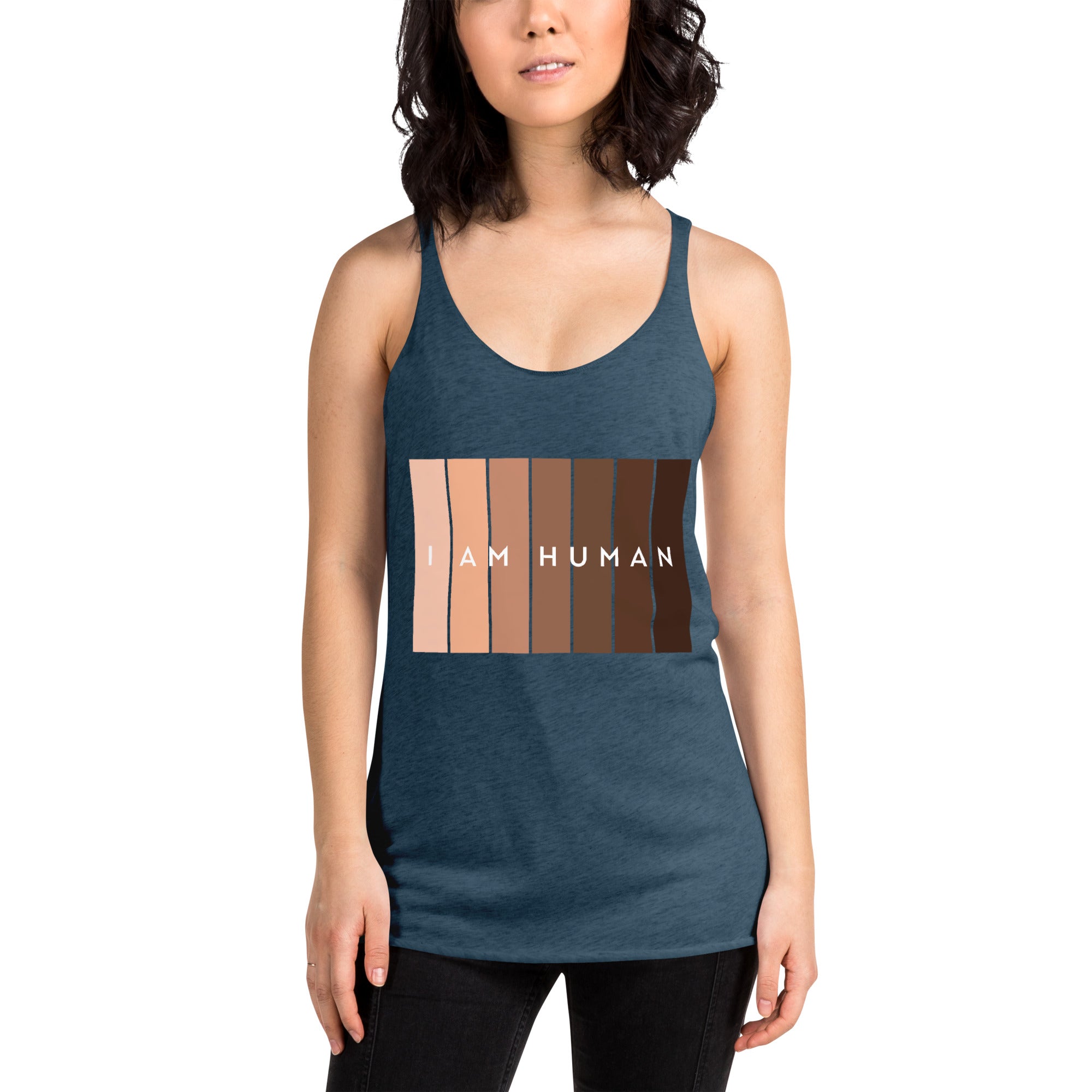 I Am Human Women's Racerback Tank