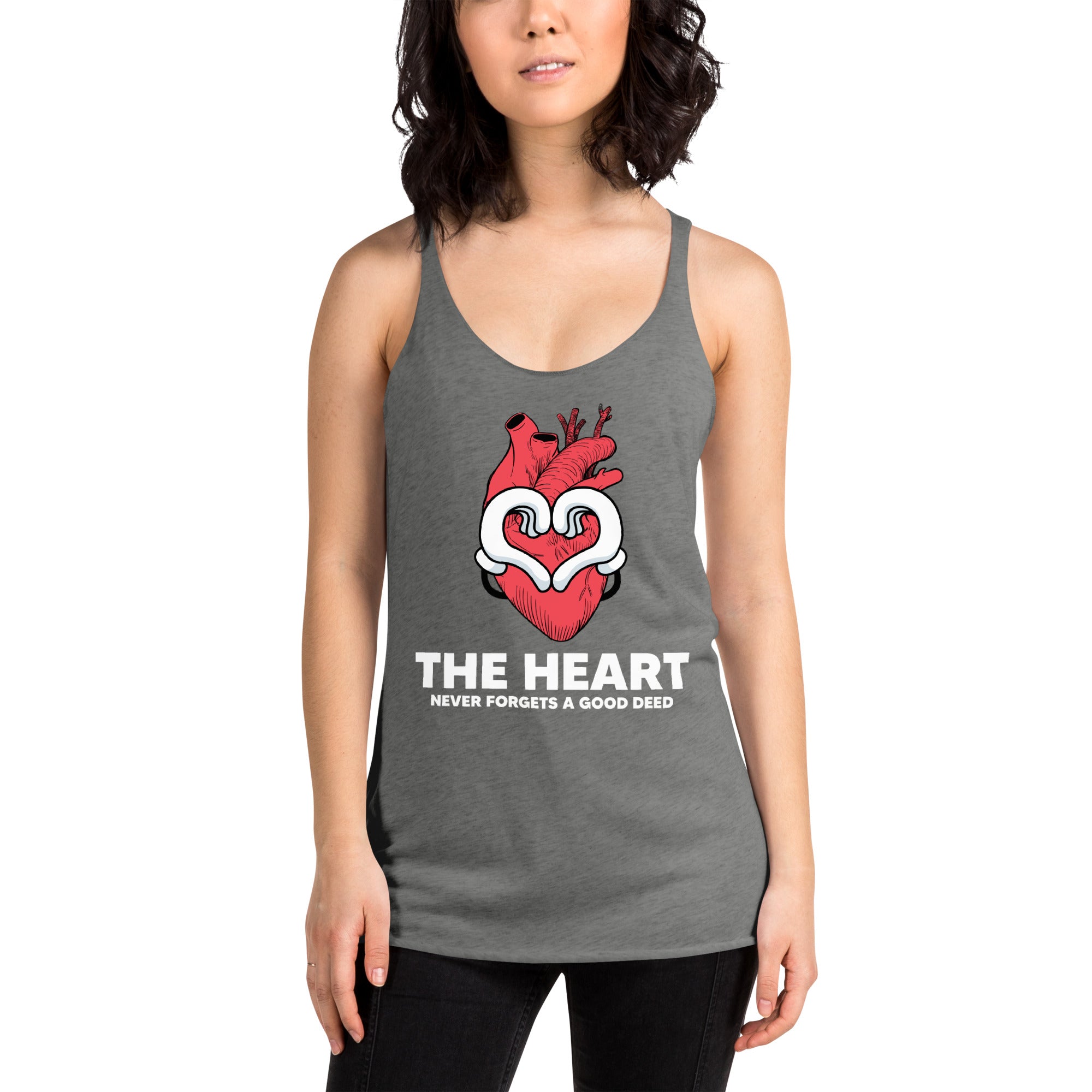 The Heart Never Forgets A Good Deed Women's Racerback Tank