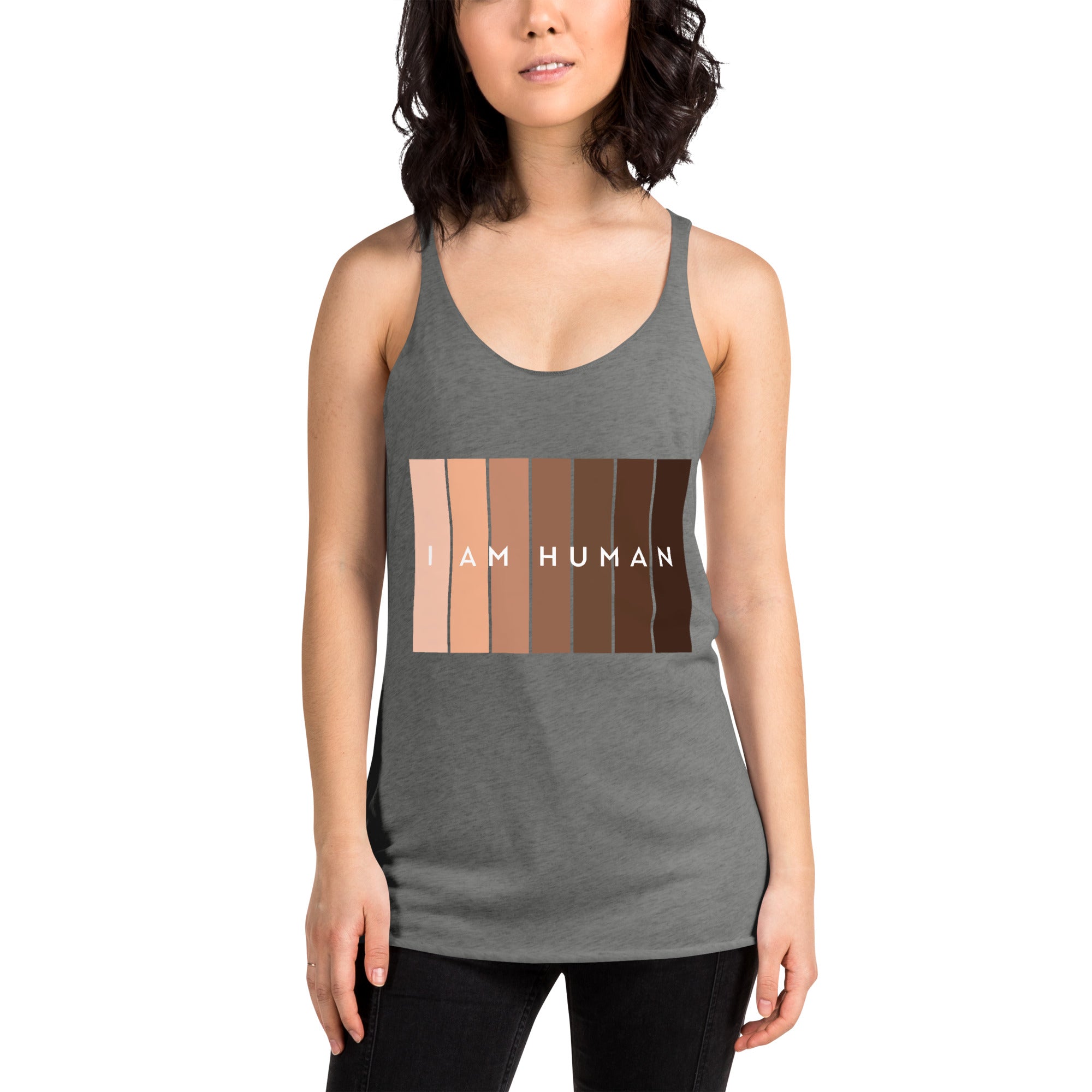 I Am Human Women's Racerback Tank
