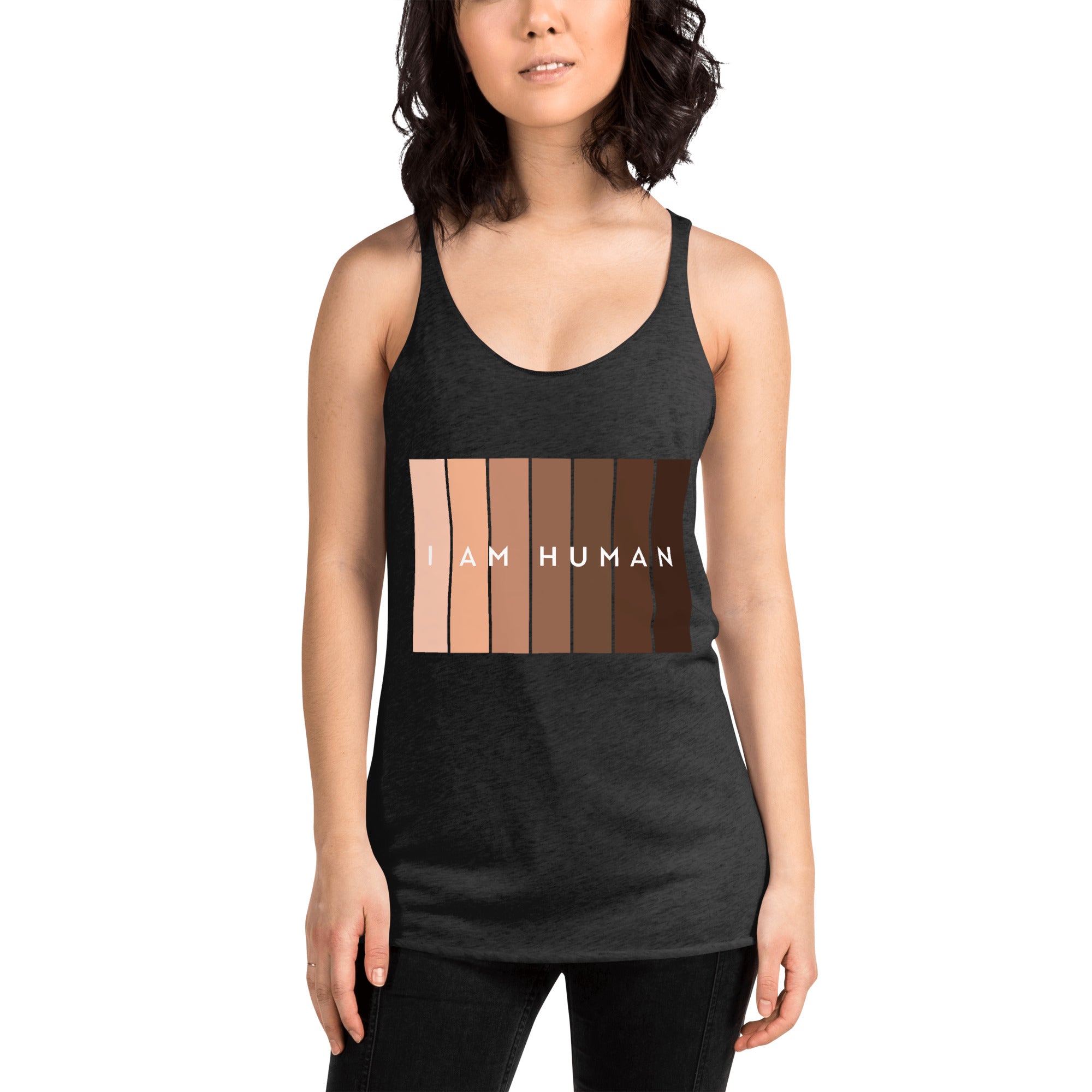 I Am Human Women's Racerback Tank