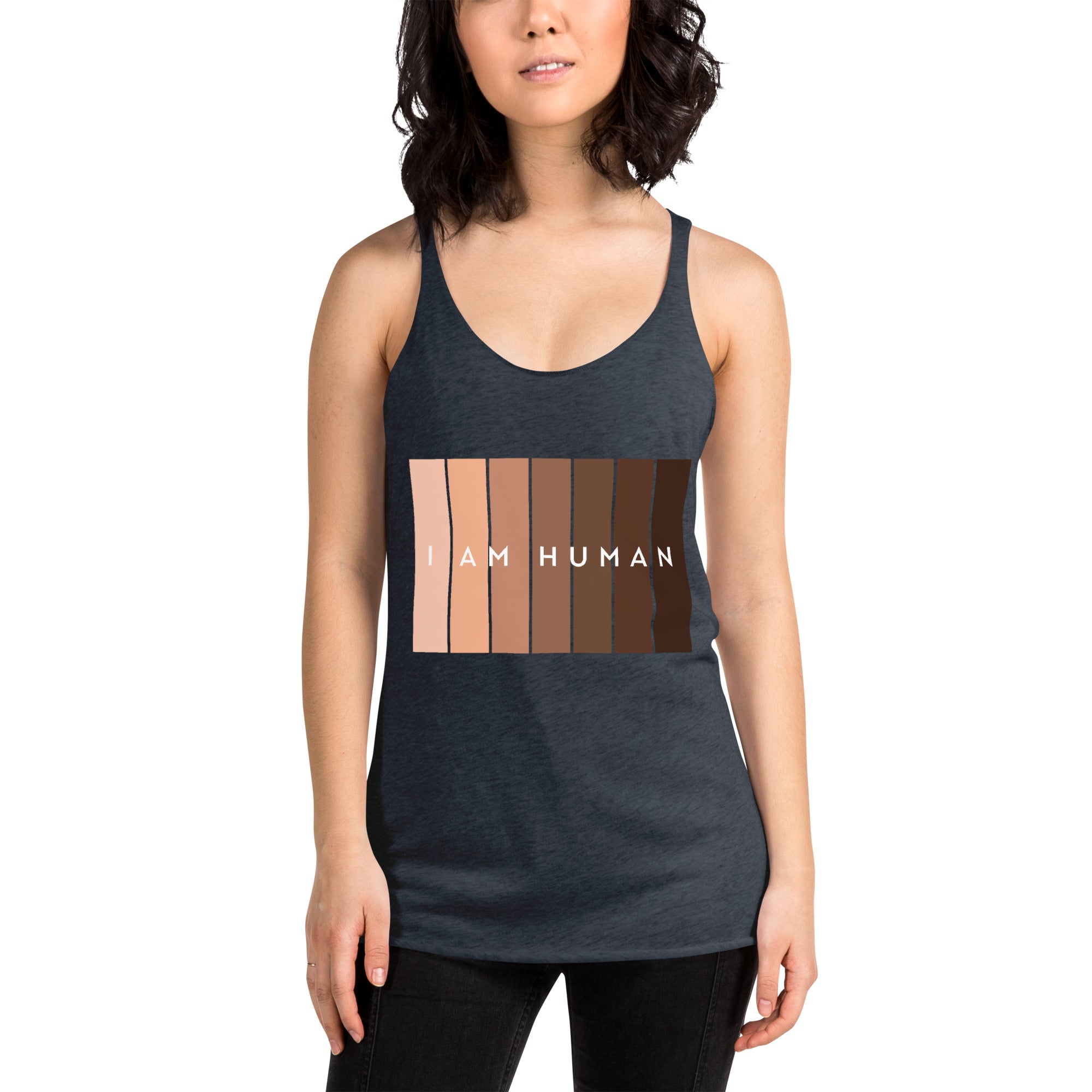 I Am Human Women's Racerback Tank