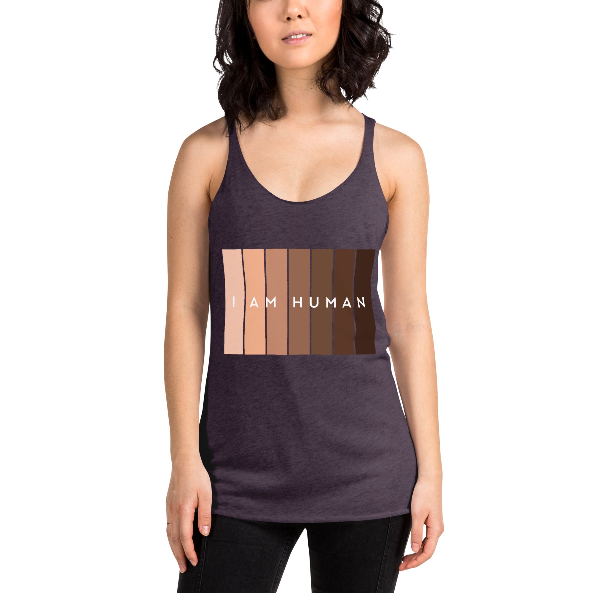 I Am Human Women's Racerback Tank